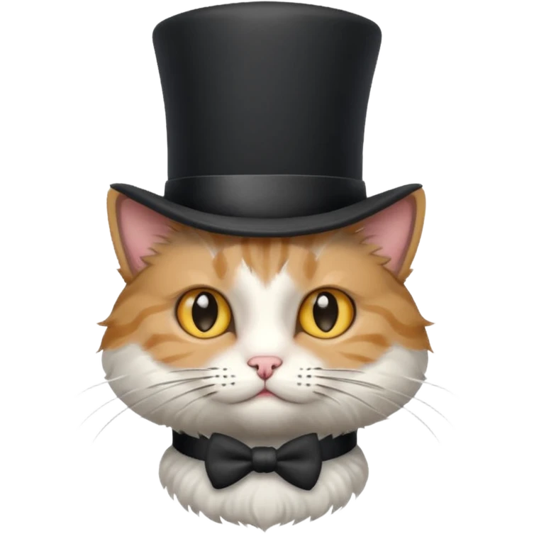 cat wearing a tophat emoji