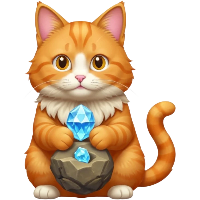 full body of cat with magical stone


 emoji