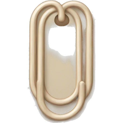 beige paper clip emoji