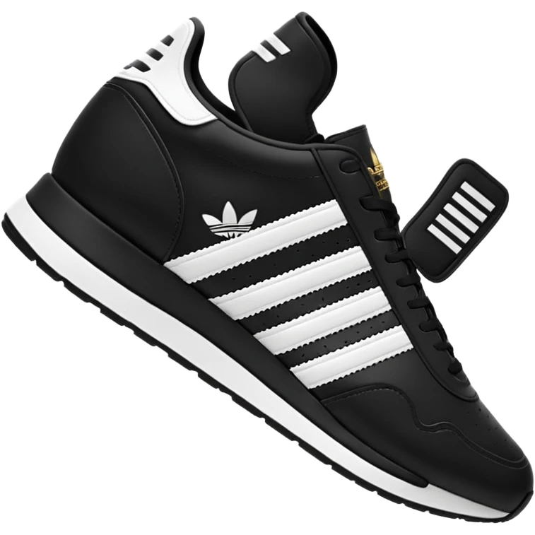 Adidas white stripes on black emoji emoji