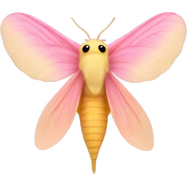 Rosy maple moth side profile emoji