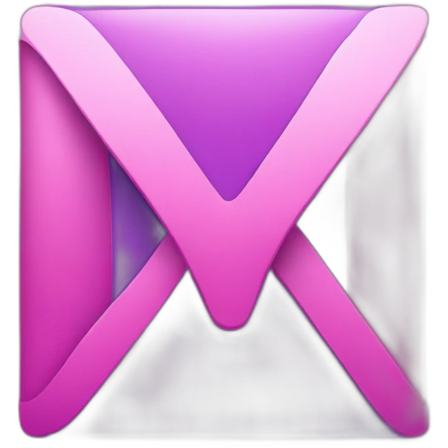 LETTER W PINK AND VIOLET VIBRANT emoji
