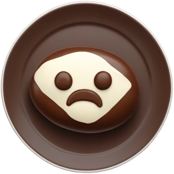 chocolate quenelle on plate emoji
