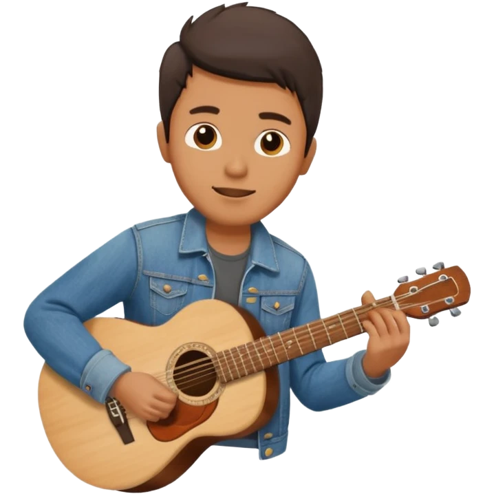 Guitar busker emoji