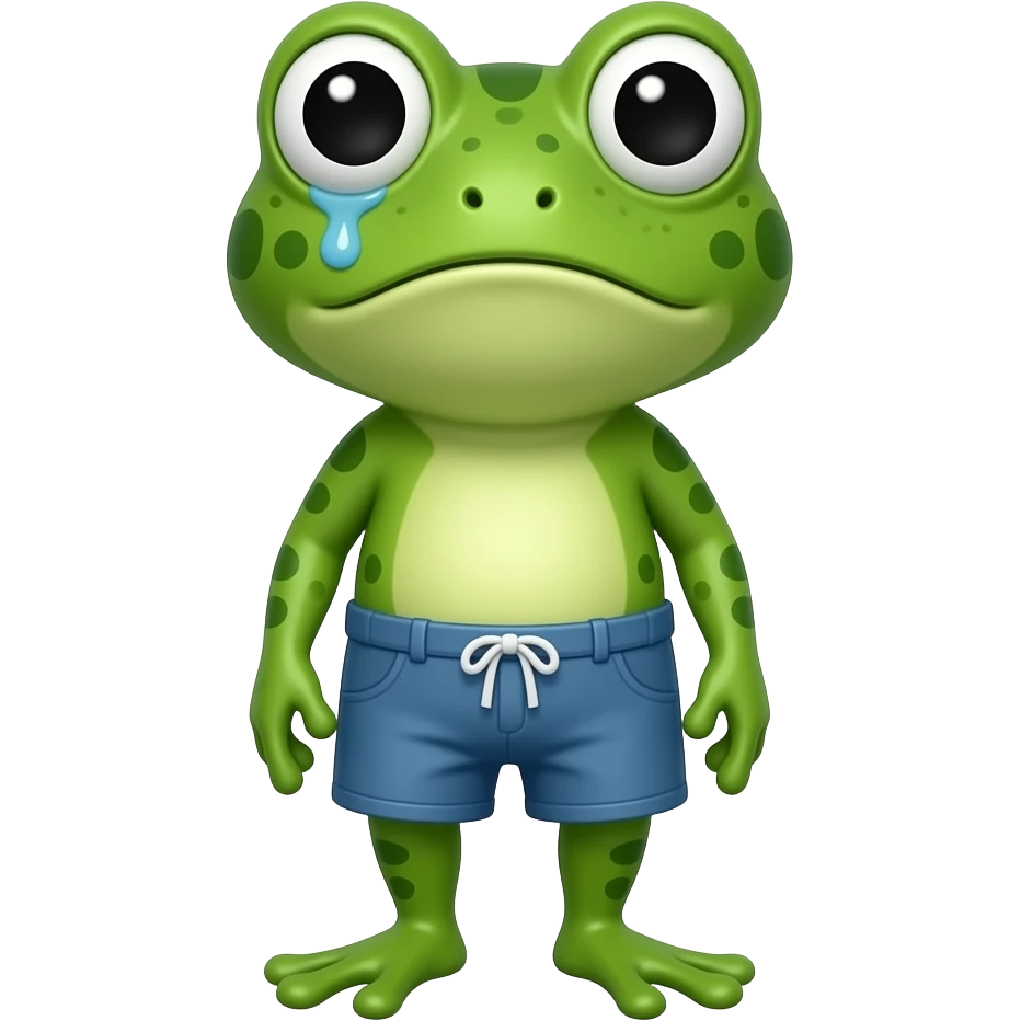 Worry frog cu chiloți emoji