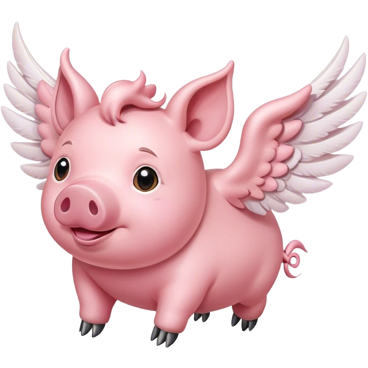 Flying pig emoji
