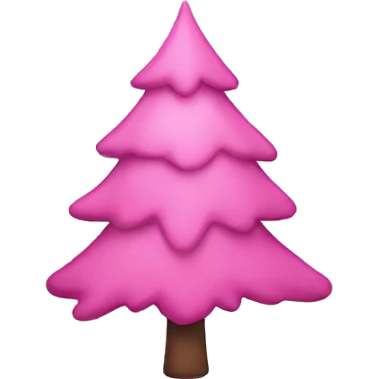 Christmas tree pink emoji