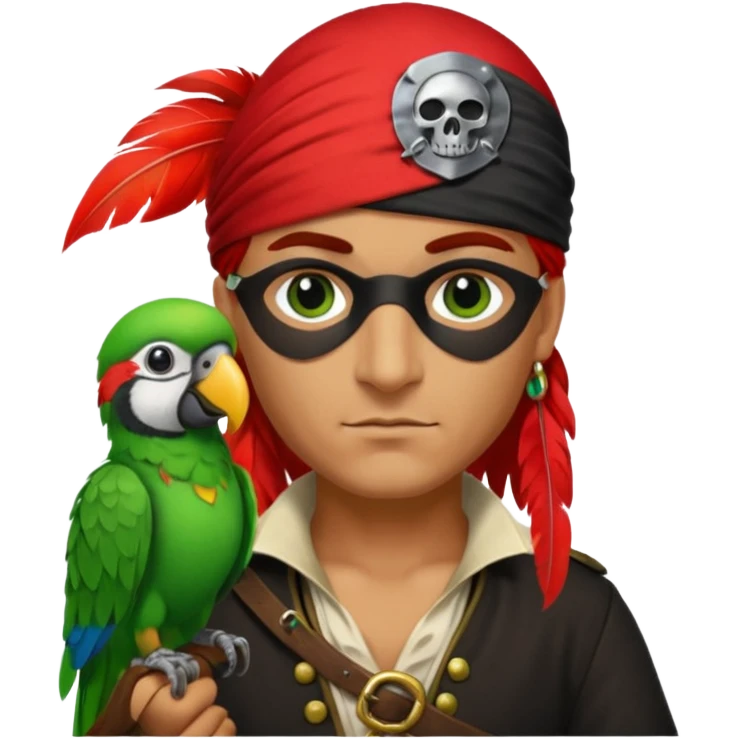 pirate and parrot emoji