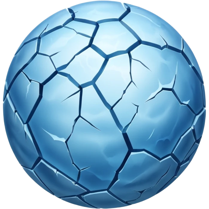 sphere globe planet, surface covered with ice and frozen emoji