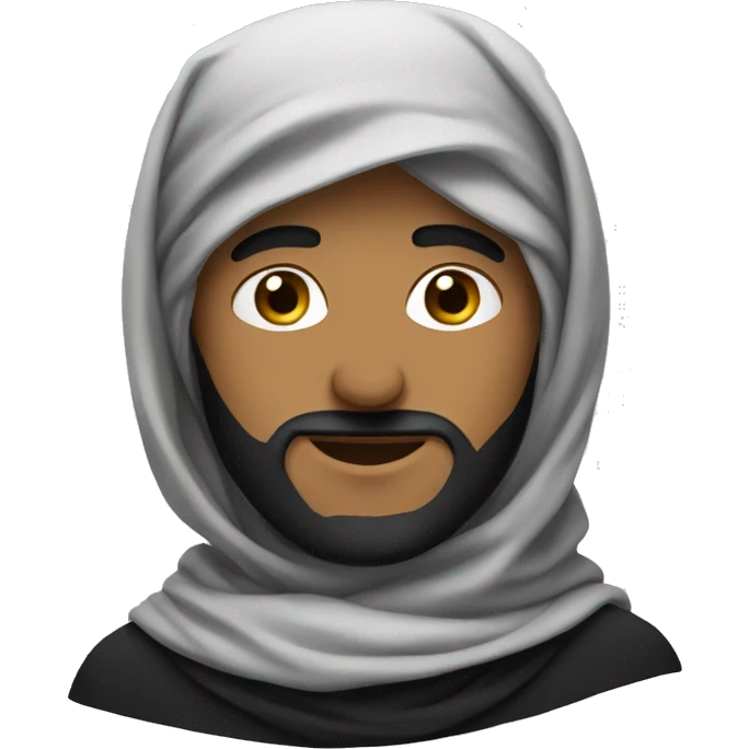 arab wearing black scarf  emoji