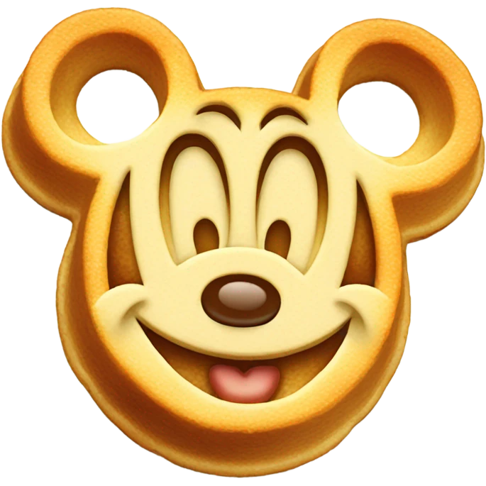 Mickey shaped waffle  emoji