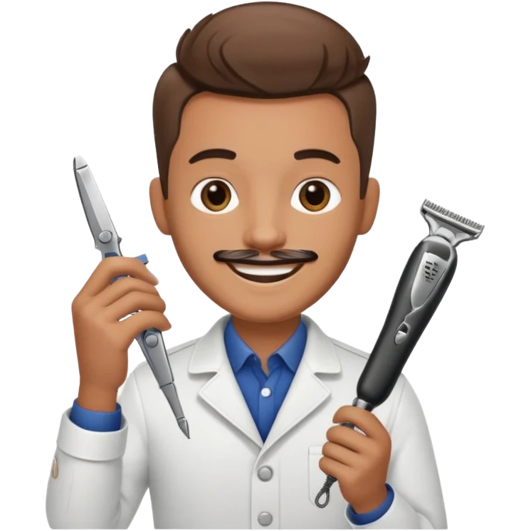 barber with clipper emoji