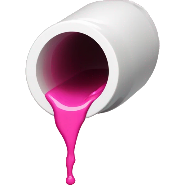 draining white pipe leaking pink liquid emoji