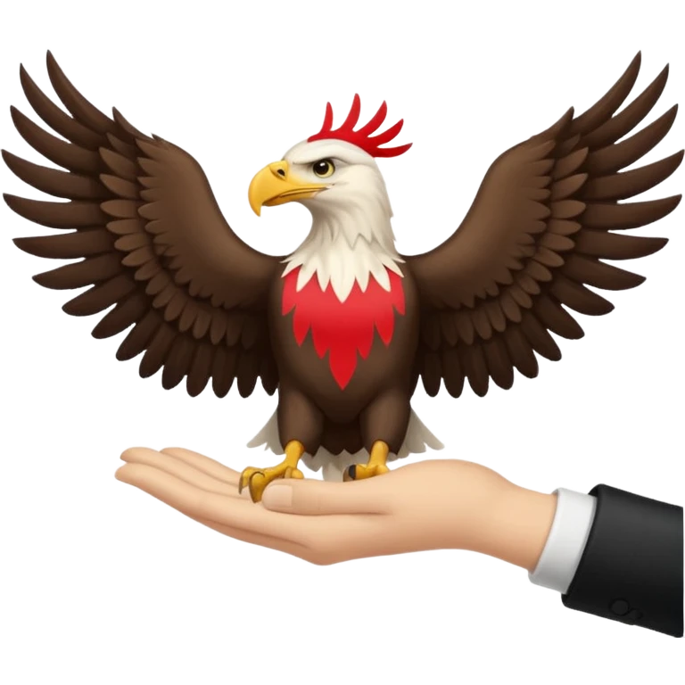 albanian eagle as handsymbol emoji