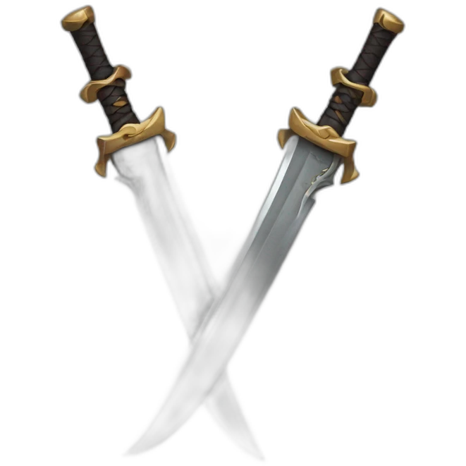 Cursed dual katanas emoji