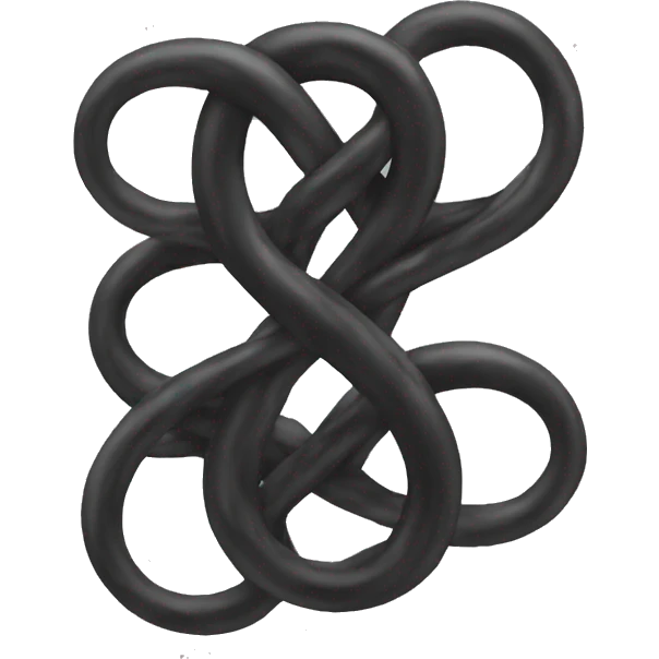 intertwined black helixes  emoji