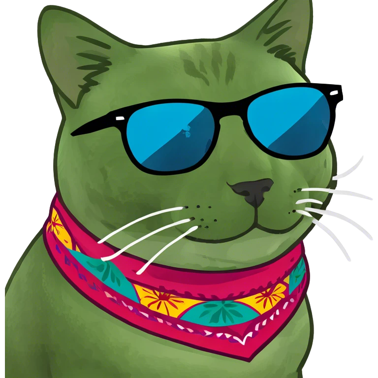 Cat with sunglasses emoji