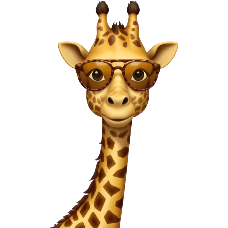 giraffe head and body wtih sunglasses  emoji