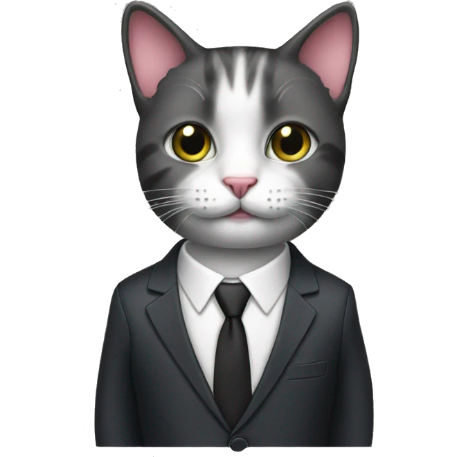 kitty in a suit emoji