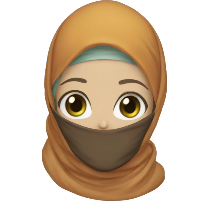 nami from one piece with hijab emoji