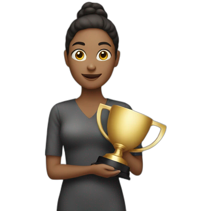 Women holding an award  emoji