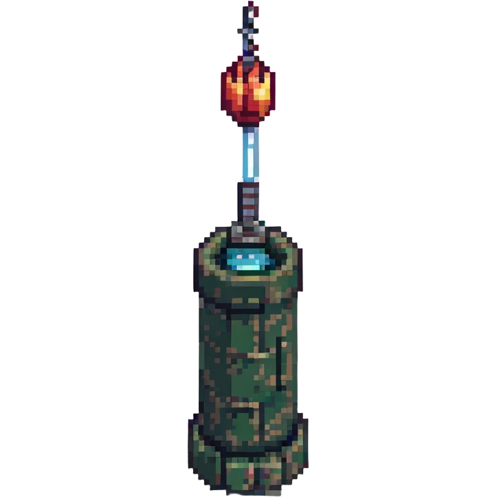 missile battery, pixel art style emoji