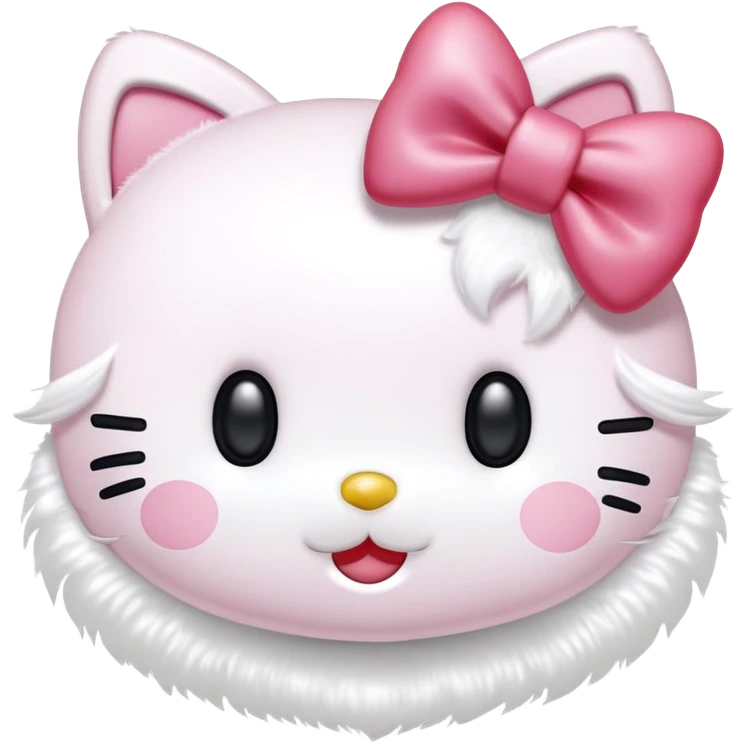 Light pink bow hello kitty emoji