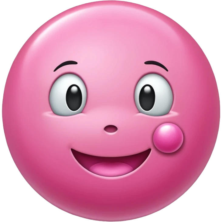 Pink gumball emoji