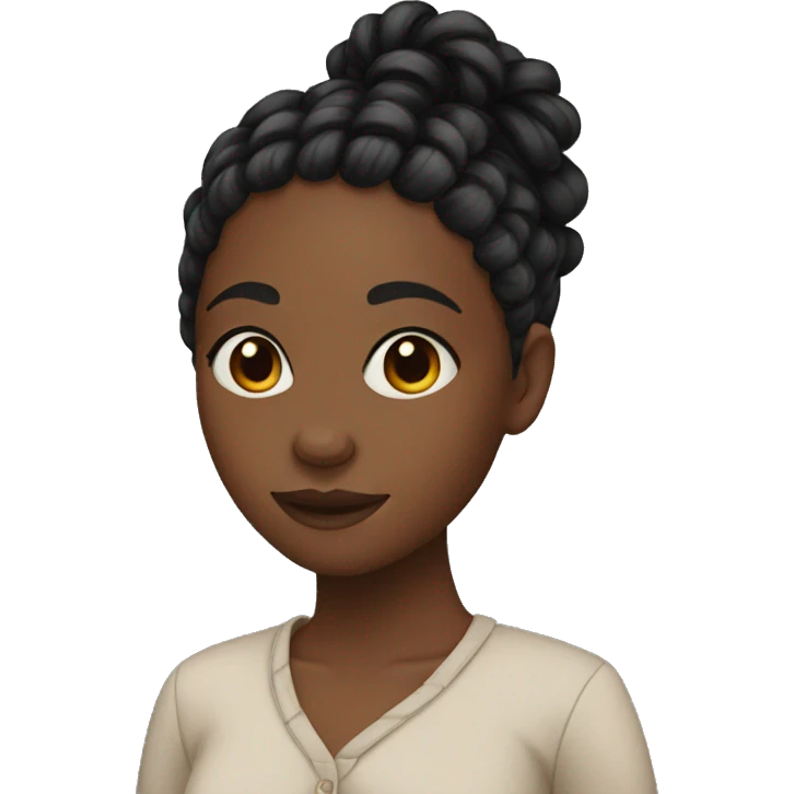 Black girl with braids emoji