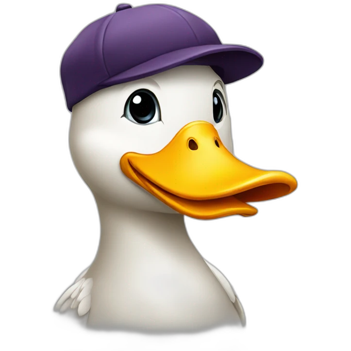 duck with a flat cap emoji
