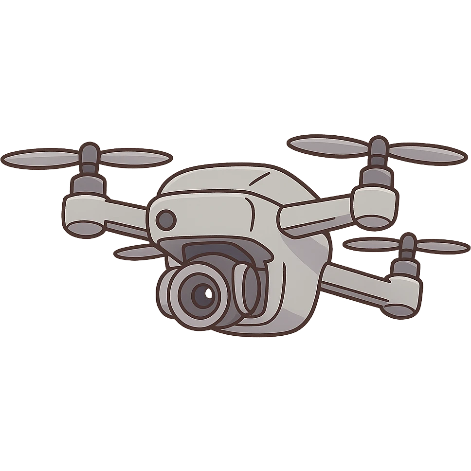 flat toon style drone emoji