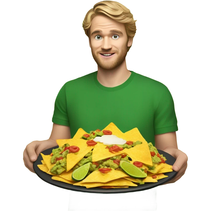 Pewdiepie holding nachos emoji