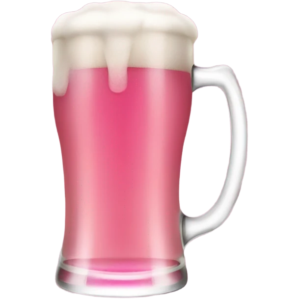 Pink beer cheers emoji