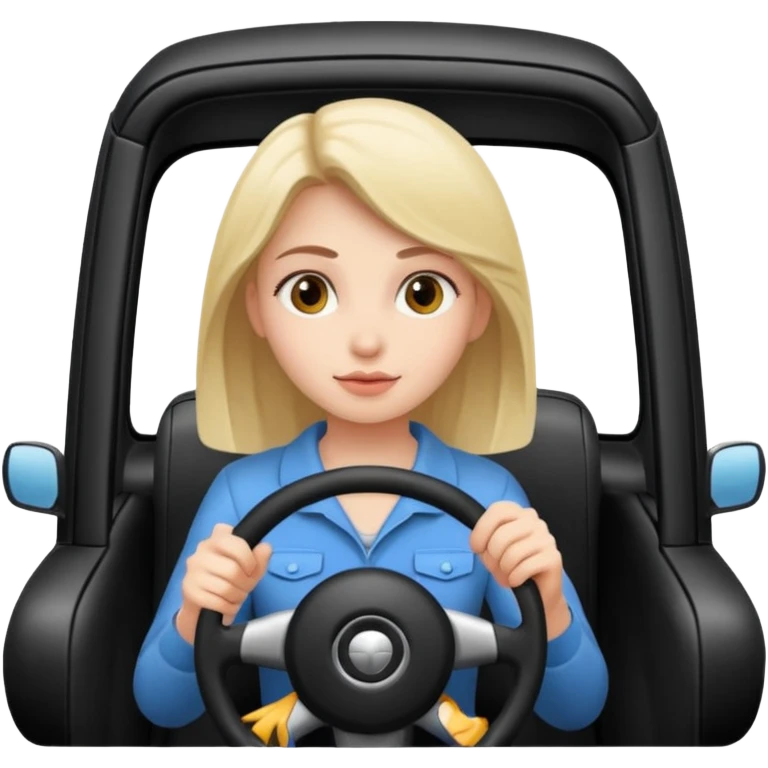 Girl driving a car emoji