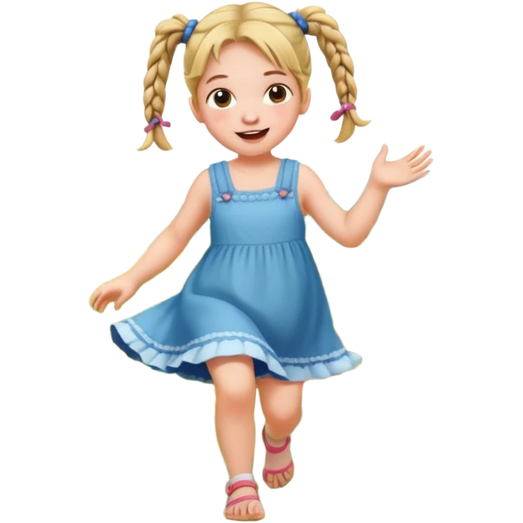 Little girl frolicking in a field emoji