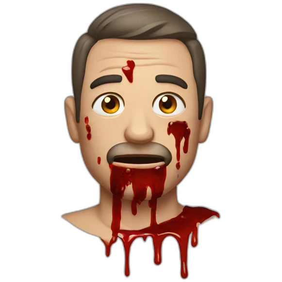 bloody man emoji
