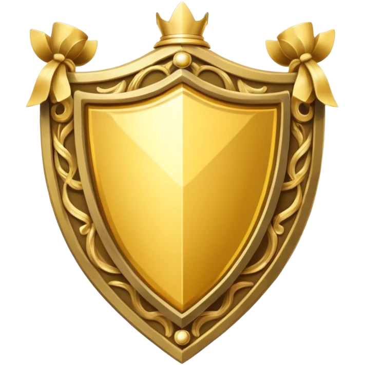 Gold shield with trophy emoji