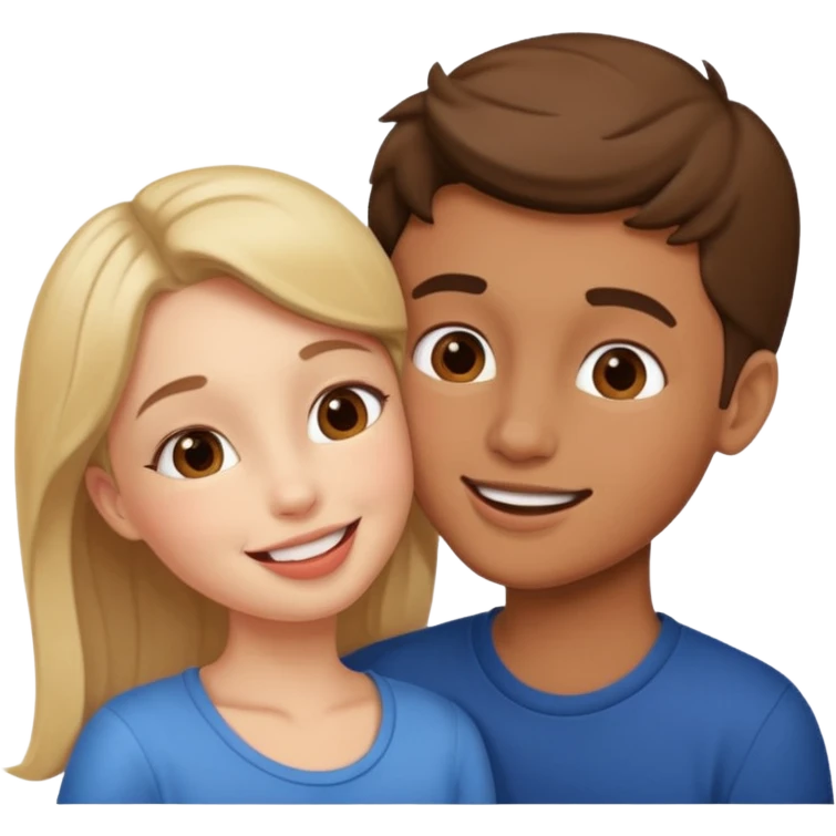 boy and girl french kissing emoji