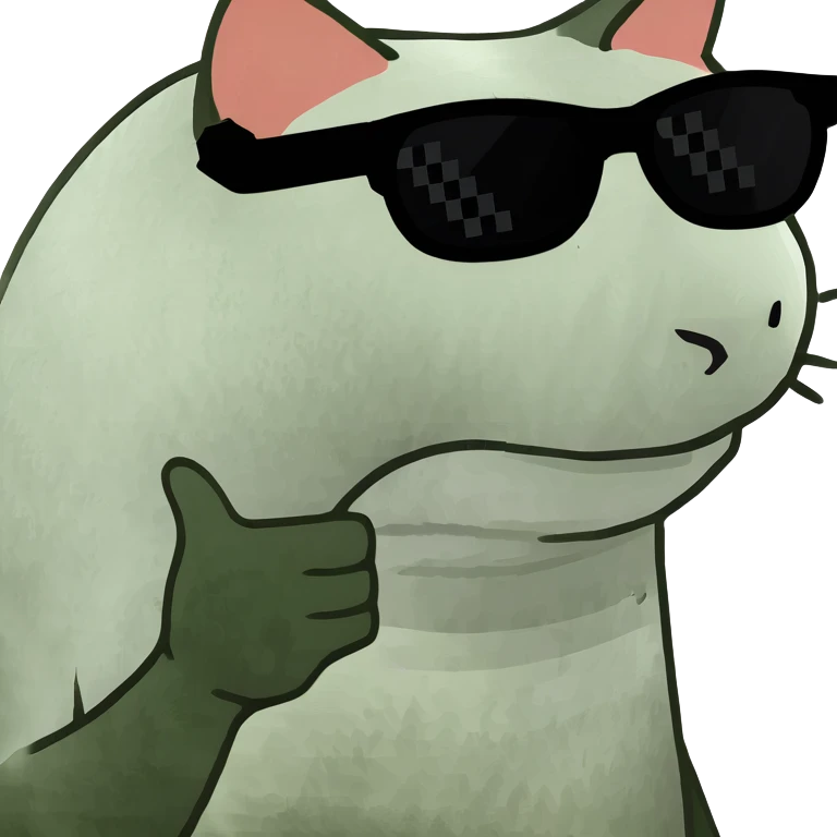 Cat with sunglasses emoji