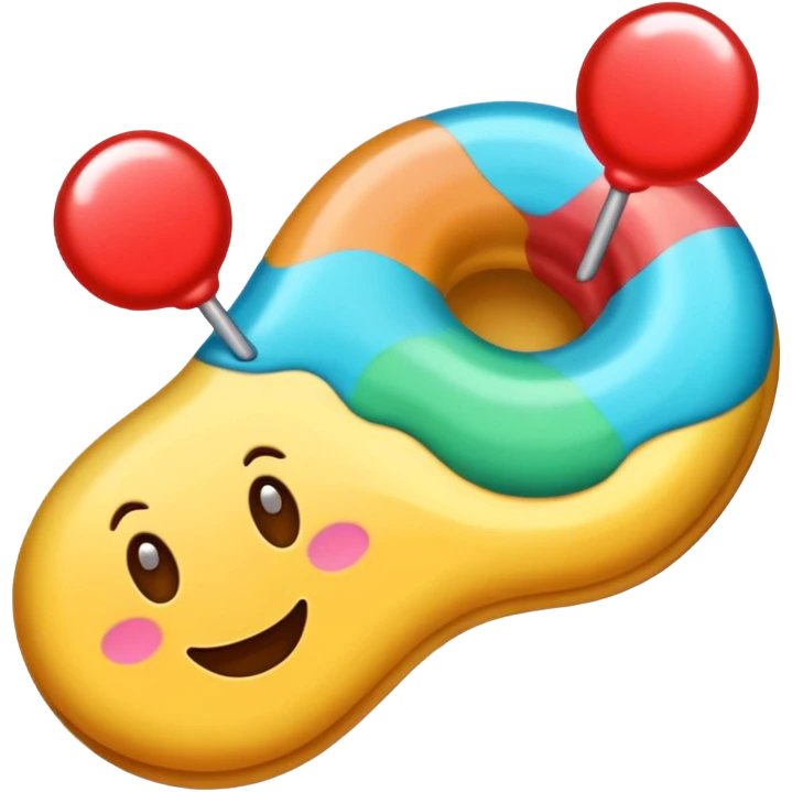 make the taffy with a irregular shape emoji