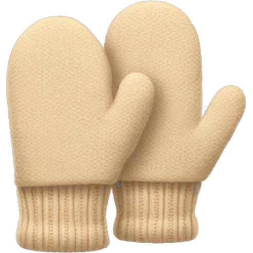 Beige mittens emoji