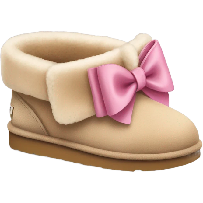 UGG slippers with bow emoji