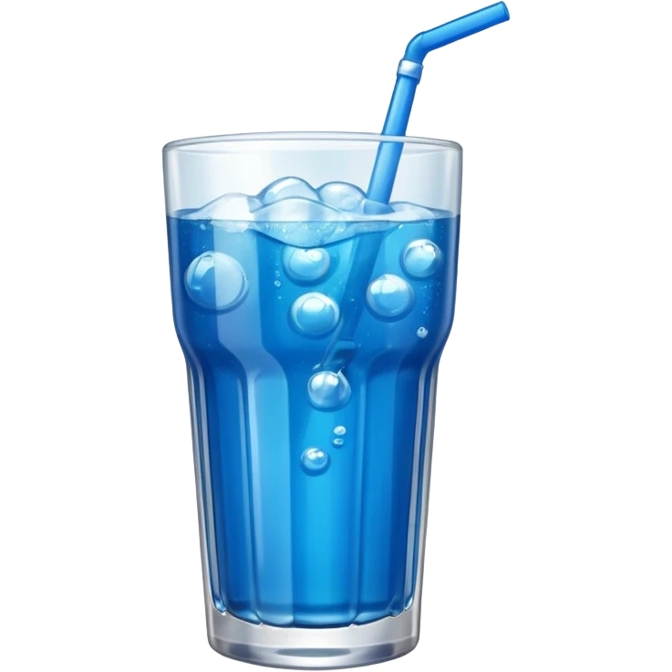 soft drink, blue emoji