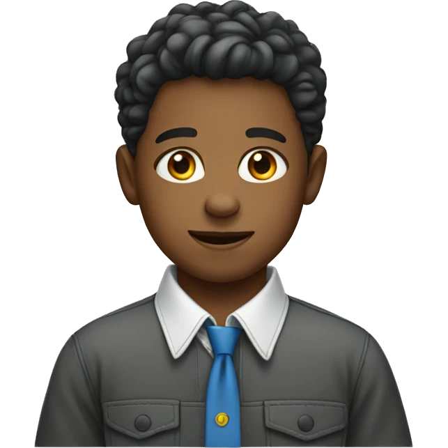 Kid wearing a collared shirt emoji