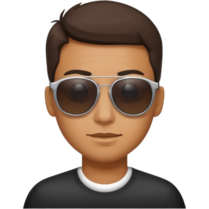 A lugar with sunglasses emoji