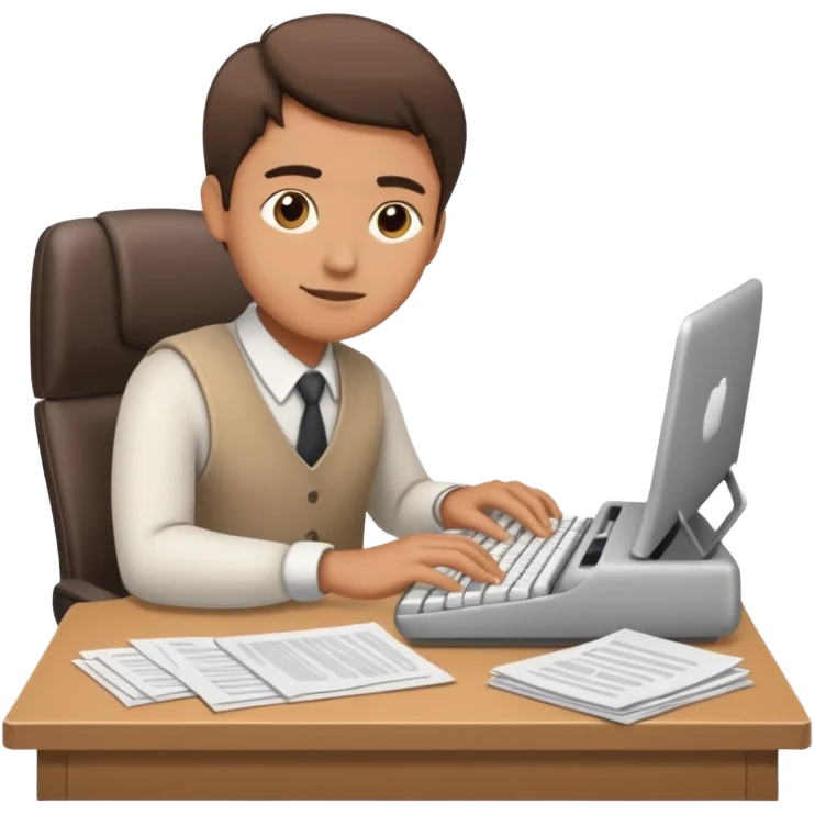 Writing emails, preparing for meetings emoji