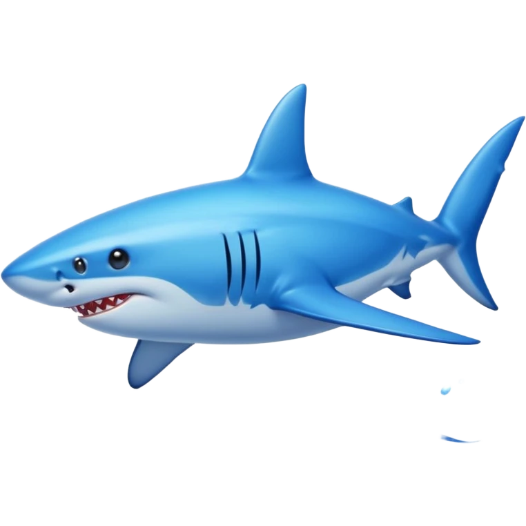 shark with brilliant blue color, no shoes emoji