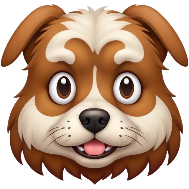 A ugly dog emoji