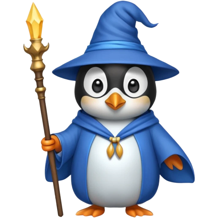 Penguin Wizard emoji