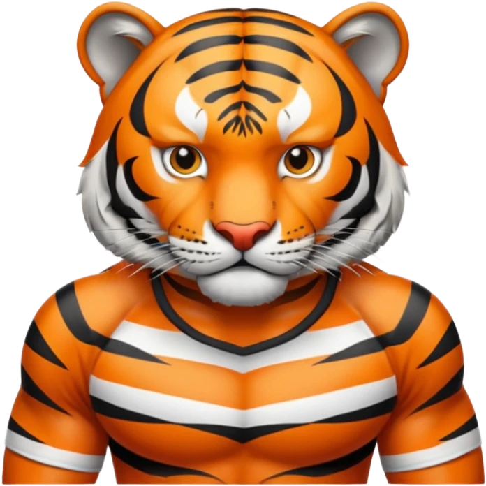 tiger wearing a fashion tee emoji